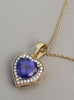 18ct Necklace with 2 Pendants Diamond & Sapphire
