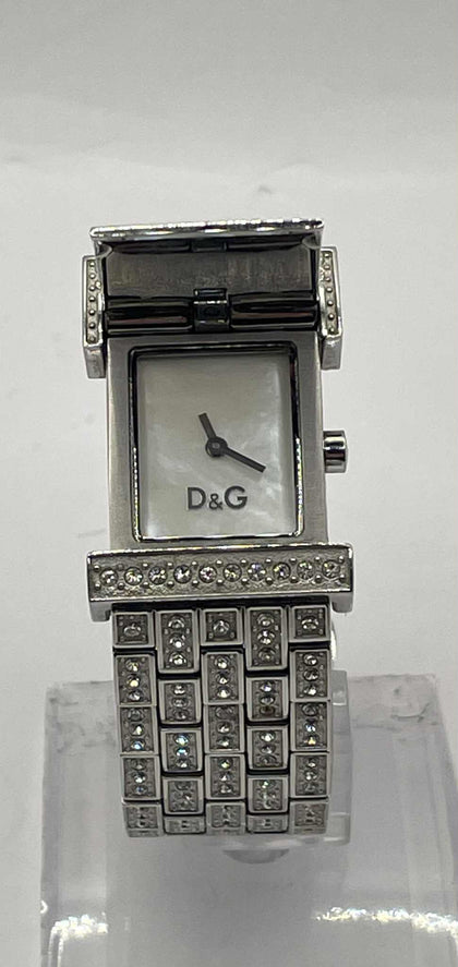 D&G Bianca Silver White Crystal Watch