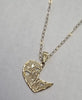 9ct gold 18" necklace with mum heart pendant