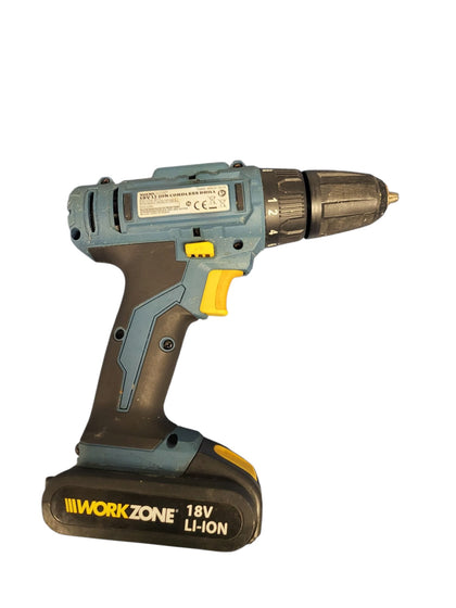 Workzone 18v li-ion cordless drill with charger