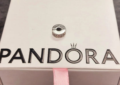 Genuine Pandora S925 ALE Pink Shining Elegance Clip Charm - Retired