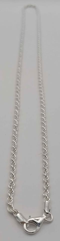 *BRAND NEW* 925 silver rope style necklace Boxed 16.6g 24
