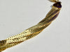 9ct yellow gold braided herringbone bracelet 7"