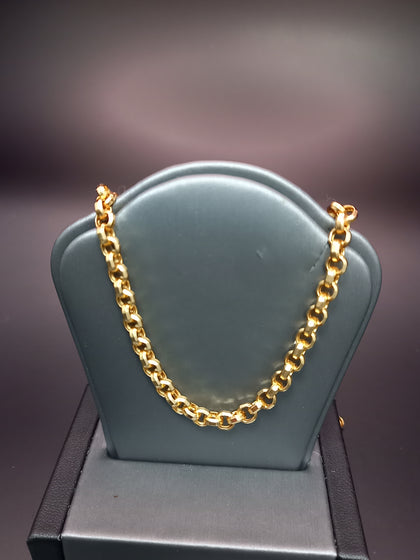 9ct Yellow gold Belcher chain 20