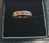 9CT - Yellow Gold Ring With Red Stones - Size K. Hallmarked