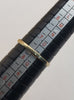 9Ct - Beautiful Yellow Gold No 1 Mum Ring With Clear And Black stone - 1.45g - size P - Hallmarked