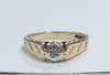 9ct Yellow Gold Ring With Clear Stones - 3.04G - Size O - Hallmarked