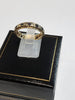 9ct Yellow Gold Eternity Ring with Blue & Clear Stones -  Size Q - 3.12g - Hallmarked
