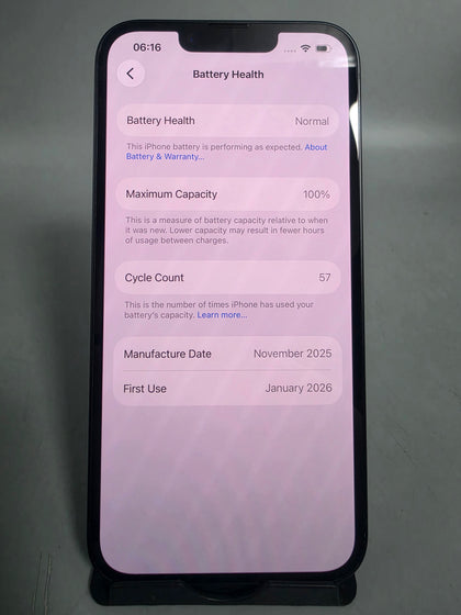 Apple iPhone 16e 128GB Black Unlocked 100% Battery Health