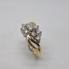 18ct Gold 0.60ct Diamond Crossover Style Cluster Head Ring - Size M (RRP £2800)