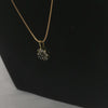 Hallmarked and tested 9Karat Gold 20" Necklace With Flower Pendent -3.21 Grams