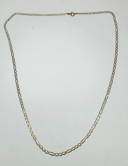 9ct gold figaro chain 20