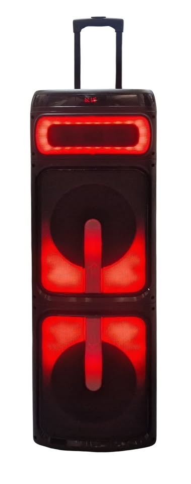 STUPDJ 1400 BT Speaker Boxed 1400W with usb / microSD /  BT connection / wired mic and LED effects