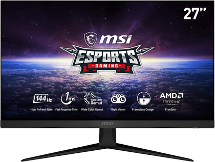 MSI Optix G271 Esports Gaming IPS Monitor - 27 Inch, 16:9 Full HD (1920 x 1080), IPS, 144Hz **Collection Only**