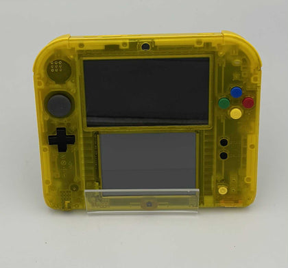 Nintendo 2DS pokemon edition transparent yellow unboxed with power cable has scratch on screen
