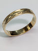 14ct Gold Patterned Wedding Band - Size W 1/2