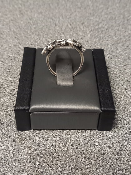 Silver Flower Ring Size-L 1/2