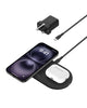Belkin BoostCharge Pro 2-in-1 Wireless Charging Pad with Magnetic Qi2 15W, Fast Charging iPhone Wireless Charger Compatible with iPhone 16/15/14