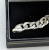 925 Hallmarked, Silver, Curbed Bracelet W/ Lobster Lock, 7", 13.8G