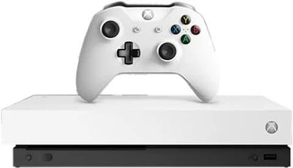 Microsoft Xbox One X Console white with pad