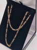 9ct Yellow Gold 3-In-1 Figaro Chain Necklace With CZ Stones - 9.07 Grams - 18" Long