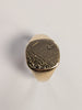 9ct Gold Diamond Signet Ring Size  S 1/2