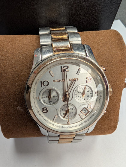 Michael Kors Women's Multifunction Black Dial & Two-Tone Watch