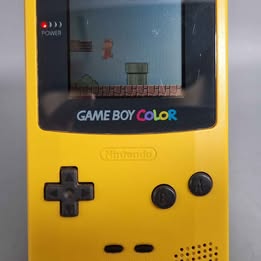 Game Boy Color Console, Yellow, Unboxed and 3 games