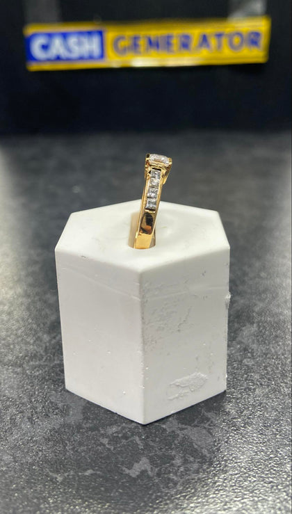 21ct Gold Ladies C/Z Ring (Size L) 4.1g