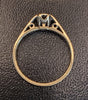 9ct Yellow Gold Ring  With Clear Stone - 1.76G - Size L. Hallmarked