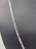 925 Sterling Silver 3 IN 1 Figaro Chain Necklace With Cross Pendant - 24" Long - 21.1 Grams - 4mm Wide **BRAND NEW**