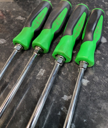 Snap-on 12pc Screwdriver Set High Visibility Green SGDX120BG USA Instinct Grip