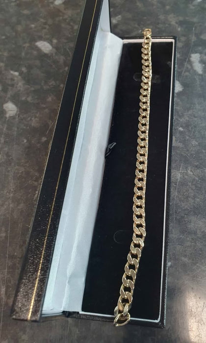 9ct Yellow Gold Curb Chain Bracelet - 20 inches - 36.3G