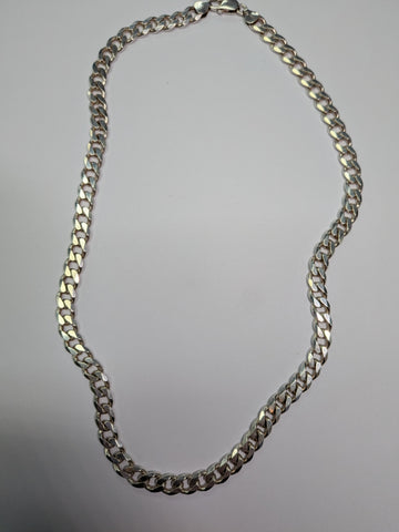 Silver Curb Chain 24