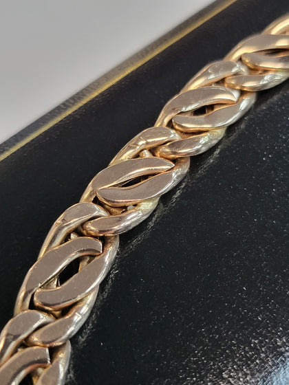 14ct Rose Gold Fancy Link Bracelet - 9