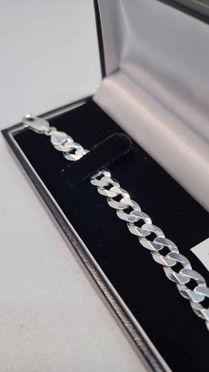 925 Sterling Silver Curb Bracelet - 9