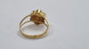 18CT GOLD FLOWER RING  SIZE P1/2 LEYLAND