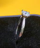 Stunning Silver Ring/ Moissanite Lab Grown Size-R