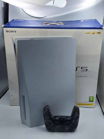 Sony PlayStation 5 (ps5) disc edition 825GB gaming console with 1 x camo controller and alk leads BOXED