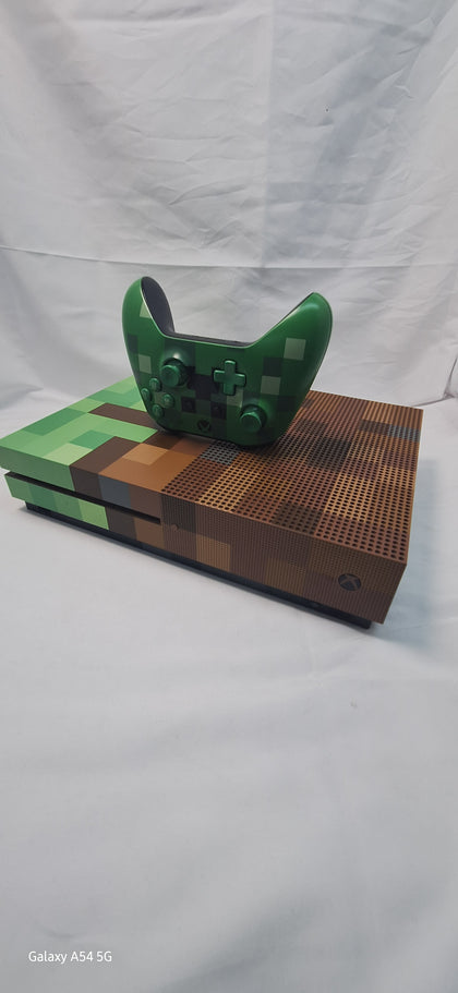 Microsoft Xbox One S Console 1TB Minecraft Green Edition Unboxed with original pad
