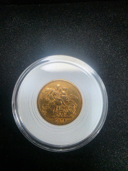 22ct Gold Sovereign 1878 8G