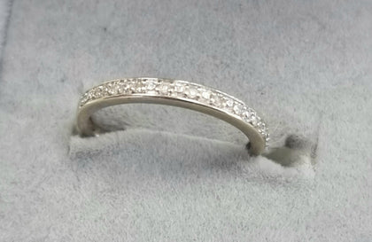 9ct White Gold Diamond Ring Size L1/2