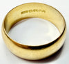 18ct yellow gold wedding band ring size T 1/2