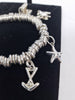 ***SALE*** Silver 925 105.2G CHARM BRACELET WITH 7 CHARMS