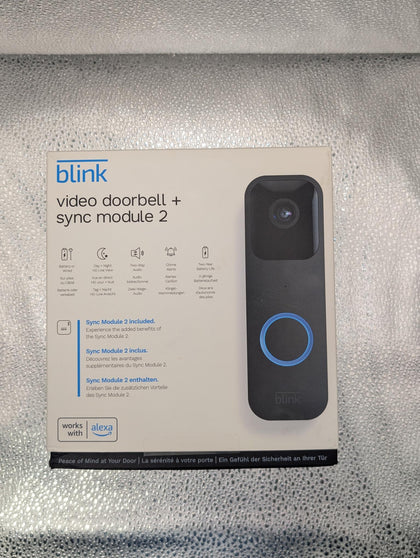 Blink Video Doorbell + Sync Module 2 Two Way Audio Wired Or Wireless