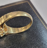 9ct Yellow Gold Ring with Blue and Clear Stones - Size M - 3.11g total - Hallmarked
