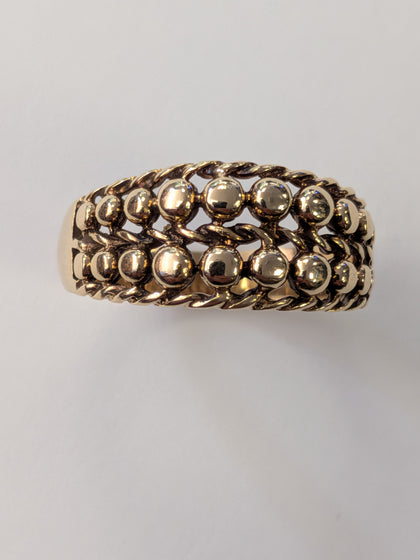 9ct Gold Dot Ring Size N 1/2
