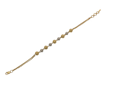 22ct Gold Two Colour Bracelet (Opeanable) 6 grams