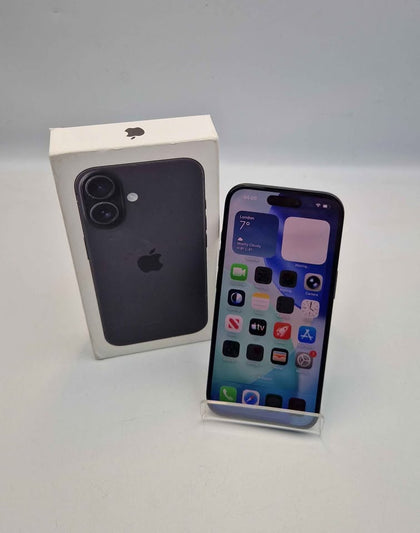 Apple iPhone 16, 256GB, Black, Unlocked, Boxed (99% Battery Cap)