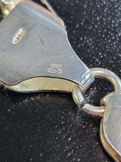 Silver Curb Bracelet - 9